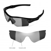 Walleva Transition/Photochromic Polarized Replacement Lenses For Oakley Radar Path Sunglasses